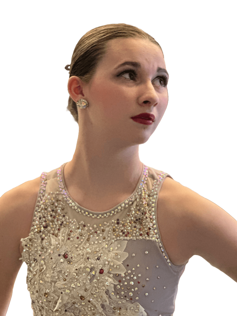 Image of Lyrical custom competitive solo dancewear for lyrical transformation created by Sewn 2 Dance