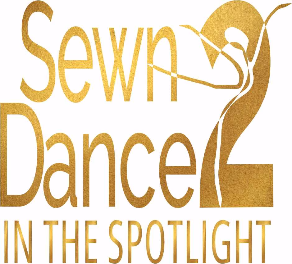 Sewn 2 dance square logo and tag line in the spotlight