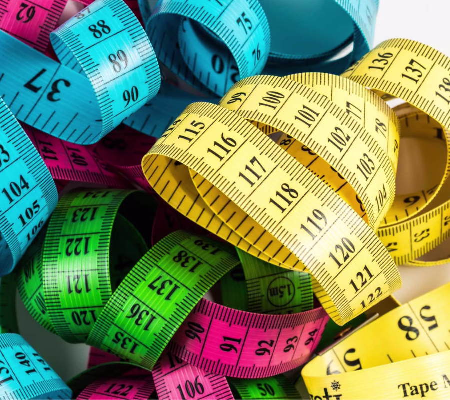 Our Philosophy - fit for movement Colorful vinyl tape measures for taking measurements